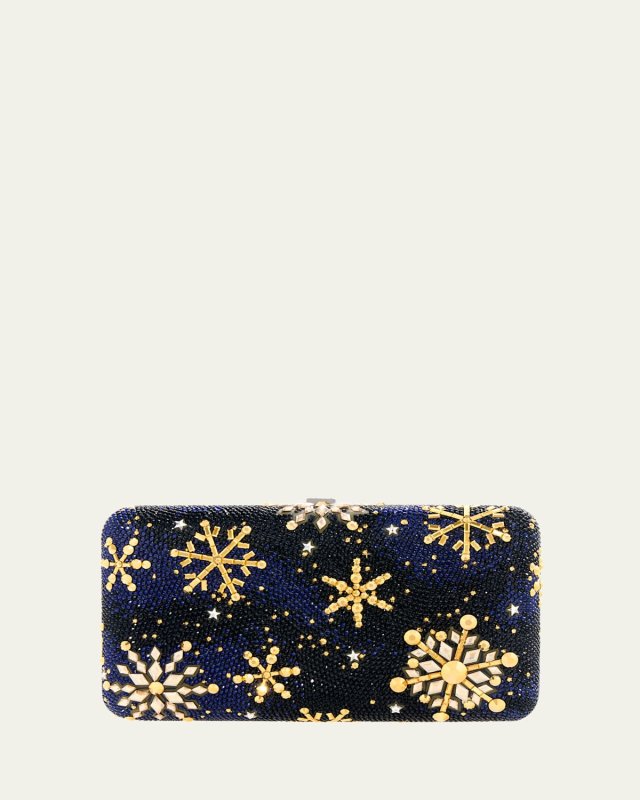 Snow Day Rectangle Crystal Clutch Bag